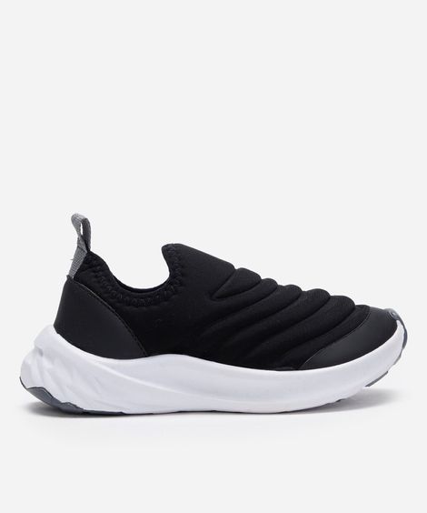 tênis infantil calce fácil texturizado cinza