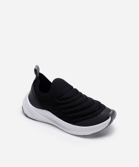 tênis infantil calce fácil texturizado cinza