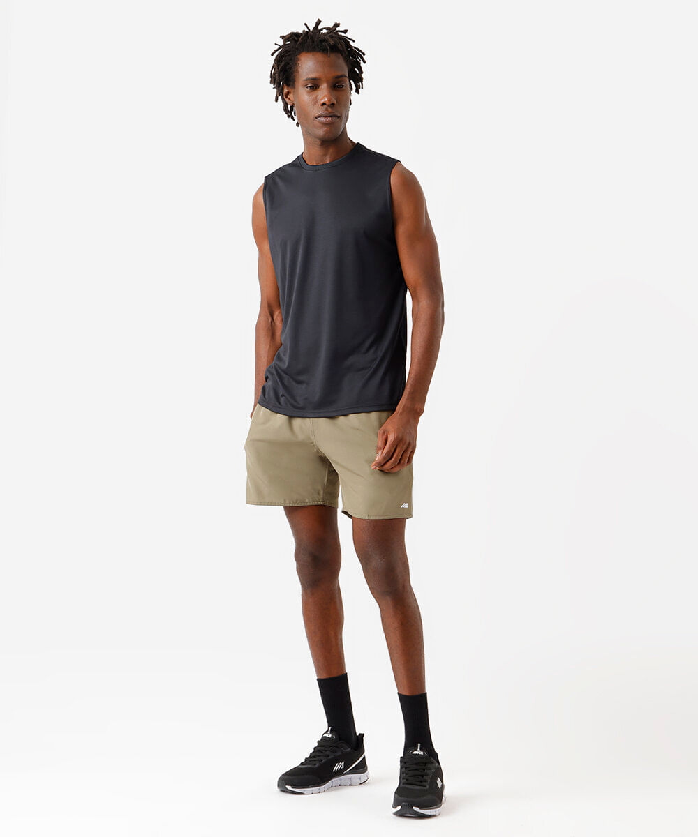 short esportivo masculino cós elástico verde