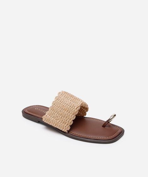 rasteirinha texturizada oneself marrom