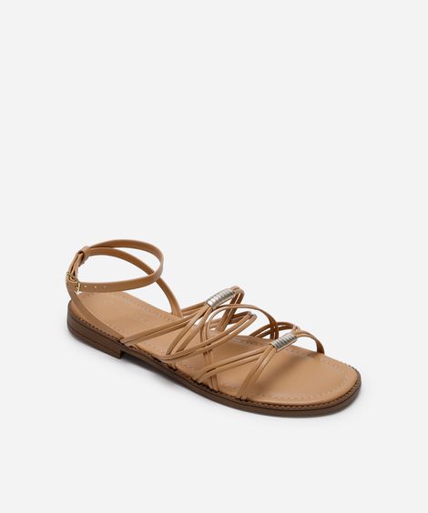 rasteirinha tiras finas oneself bege