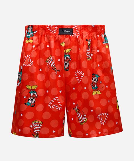 cueca samba canção de algodão mickey vermelha