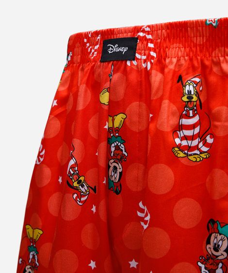 cueca samba canção de algodão mickey vermelha