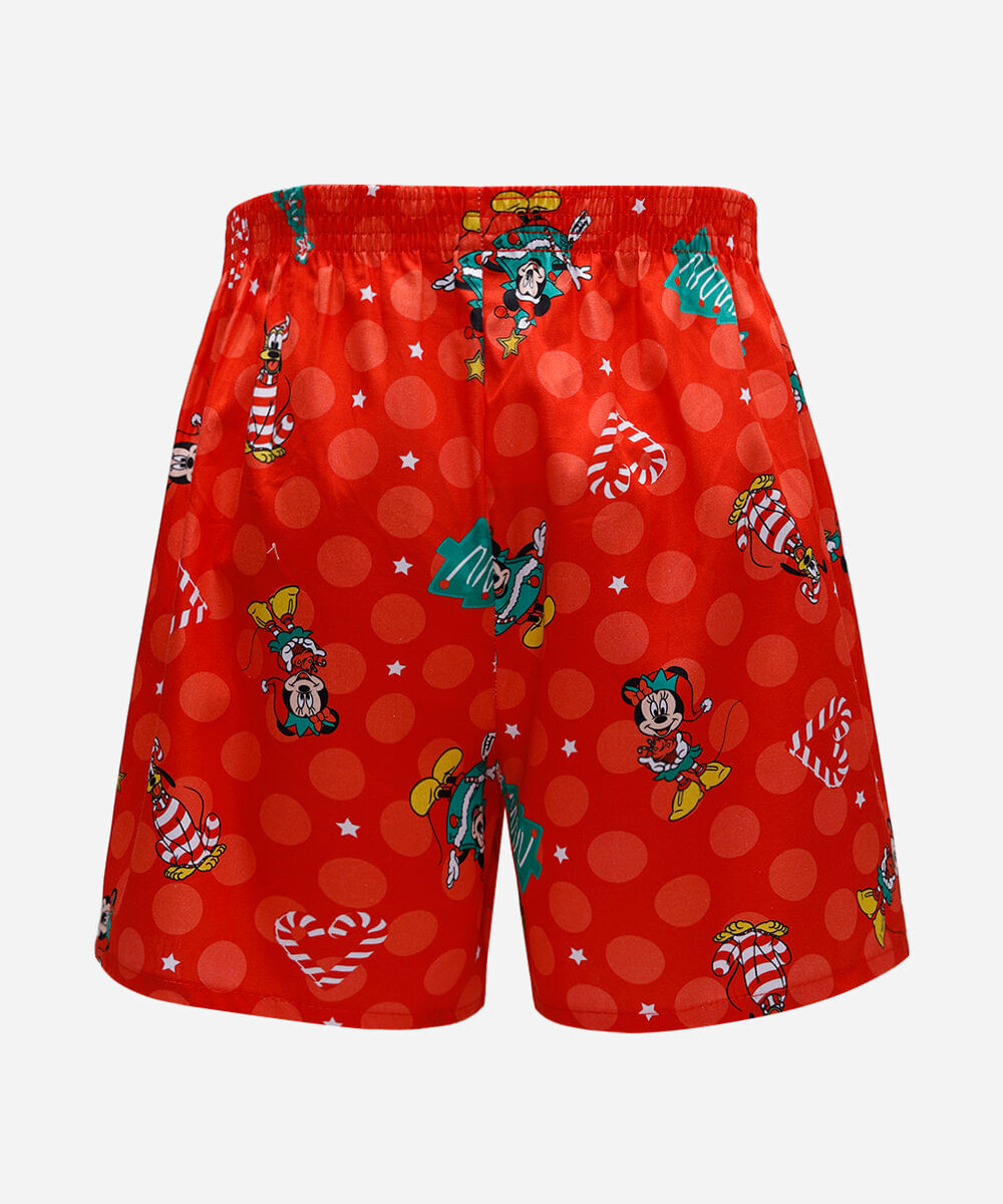 cueca samba canção de algodão mickey vermelha