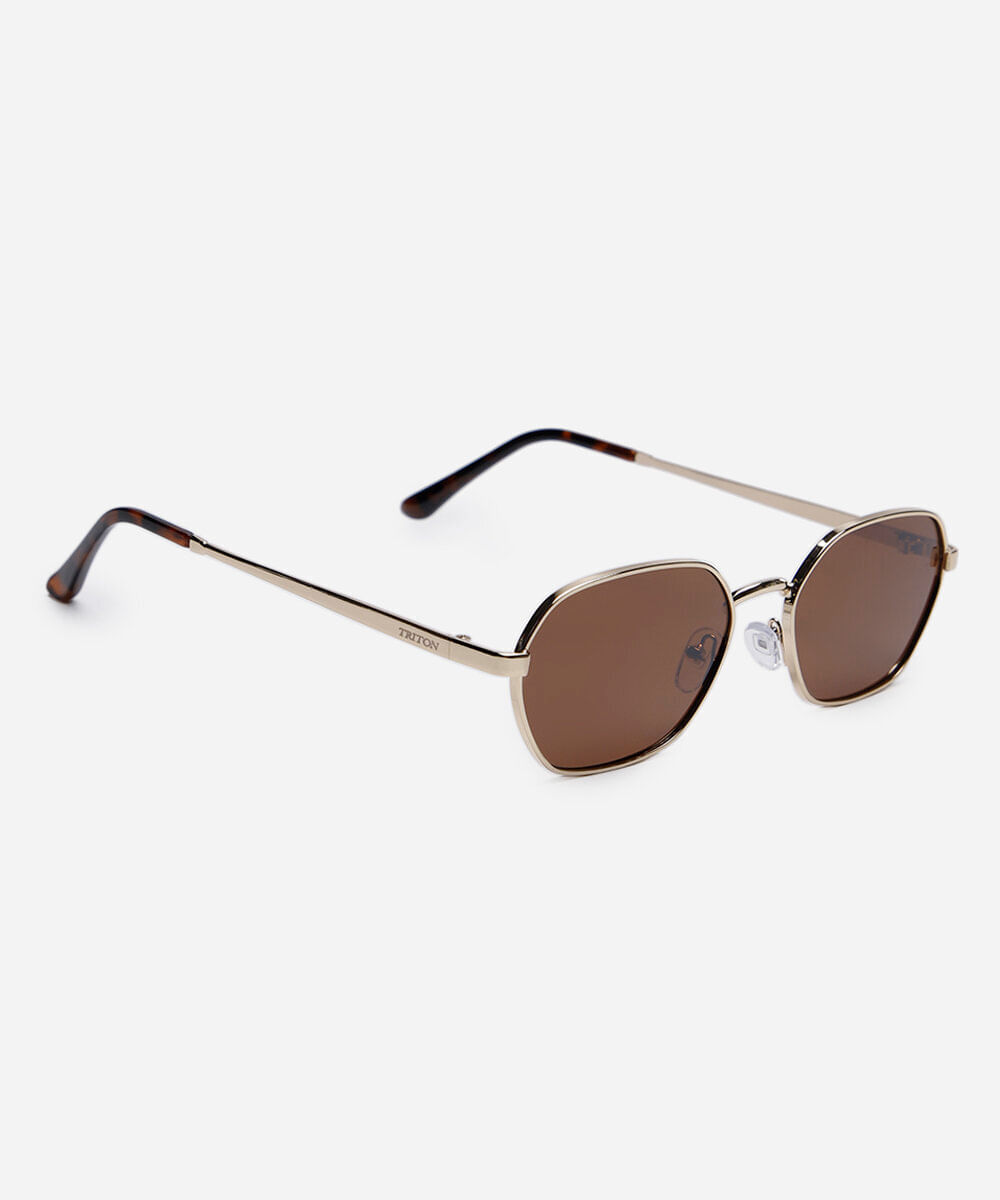 óculos de sol oval triton dourado