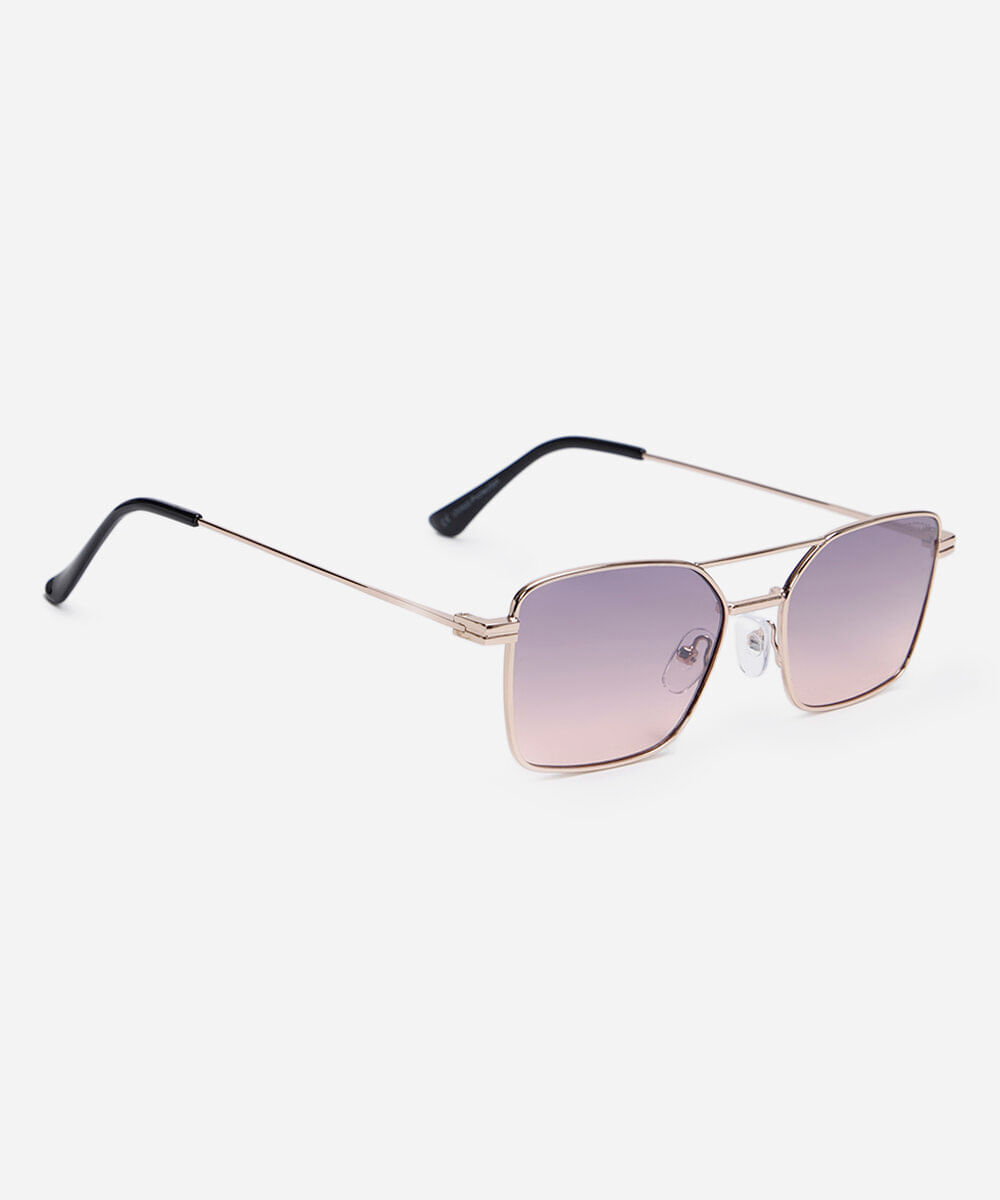 óculos de sol quadrado triton unissex dourado