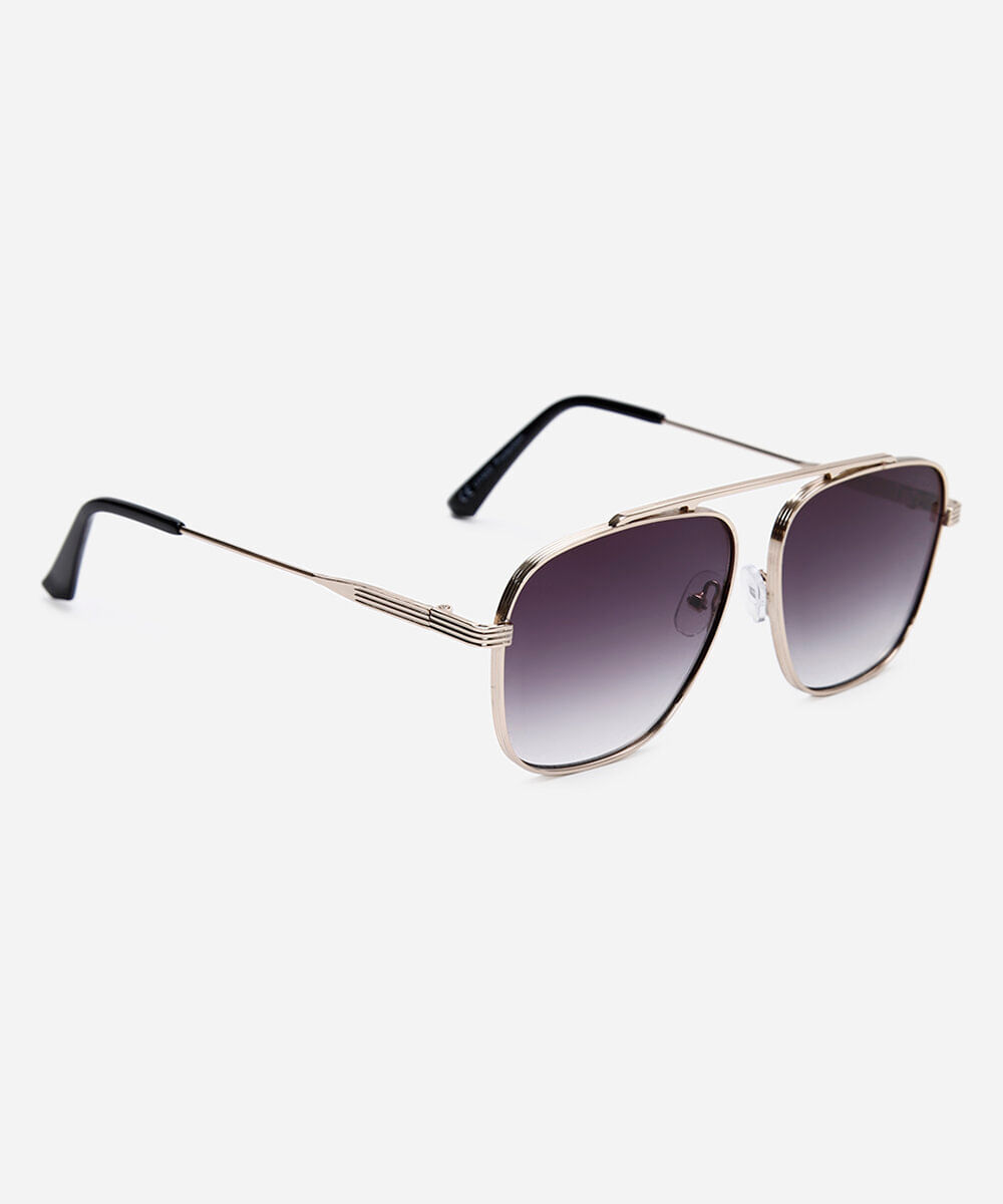 óculos de sol aviador triton dourado