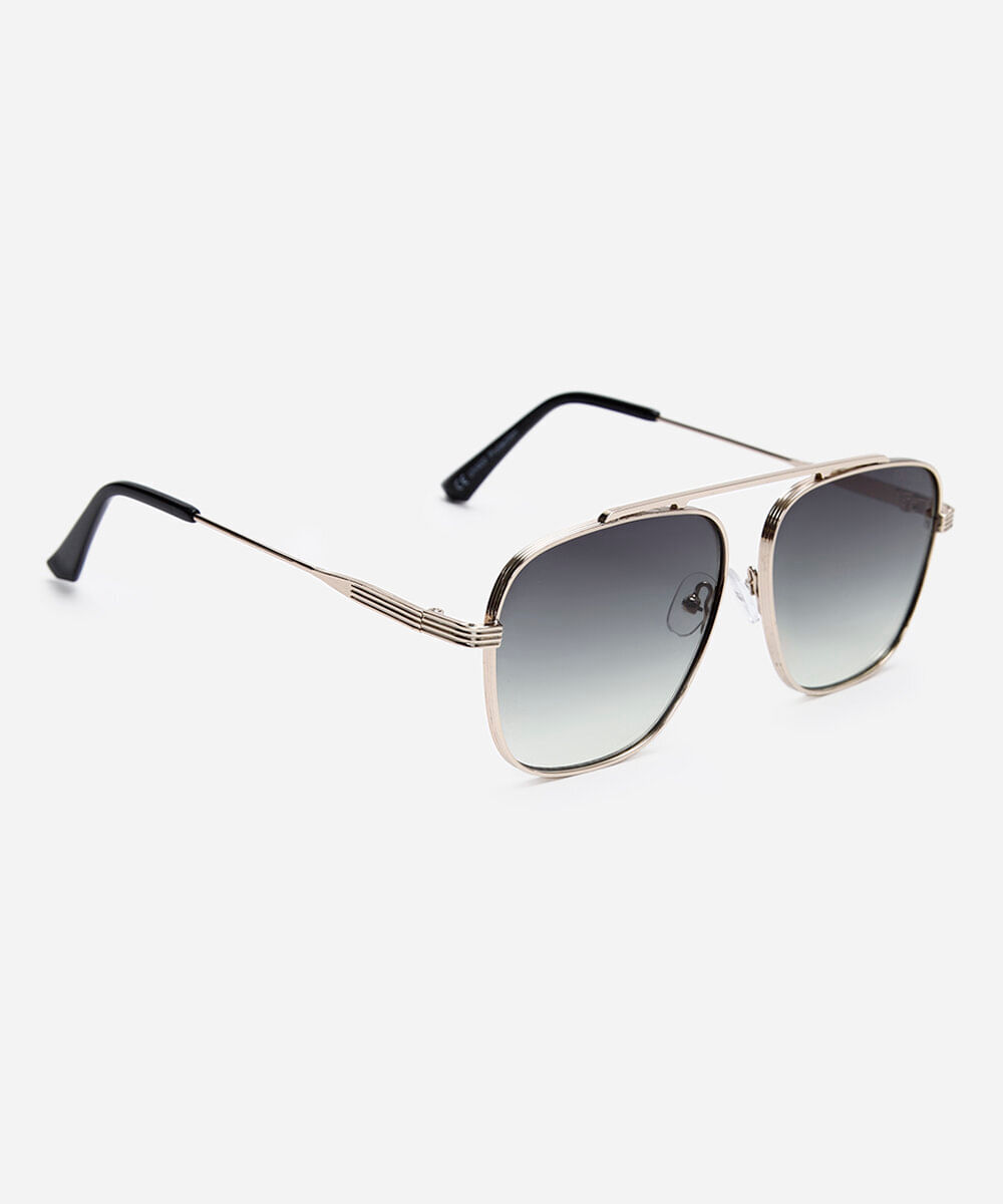 óculos de sol aviador triton dourado