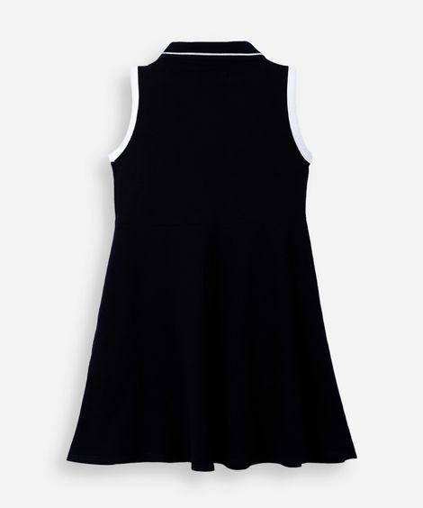 vestido infantil polo de algodão hello kitty azul