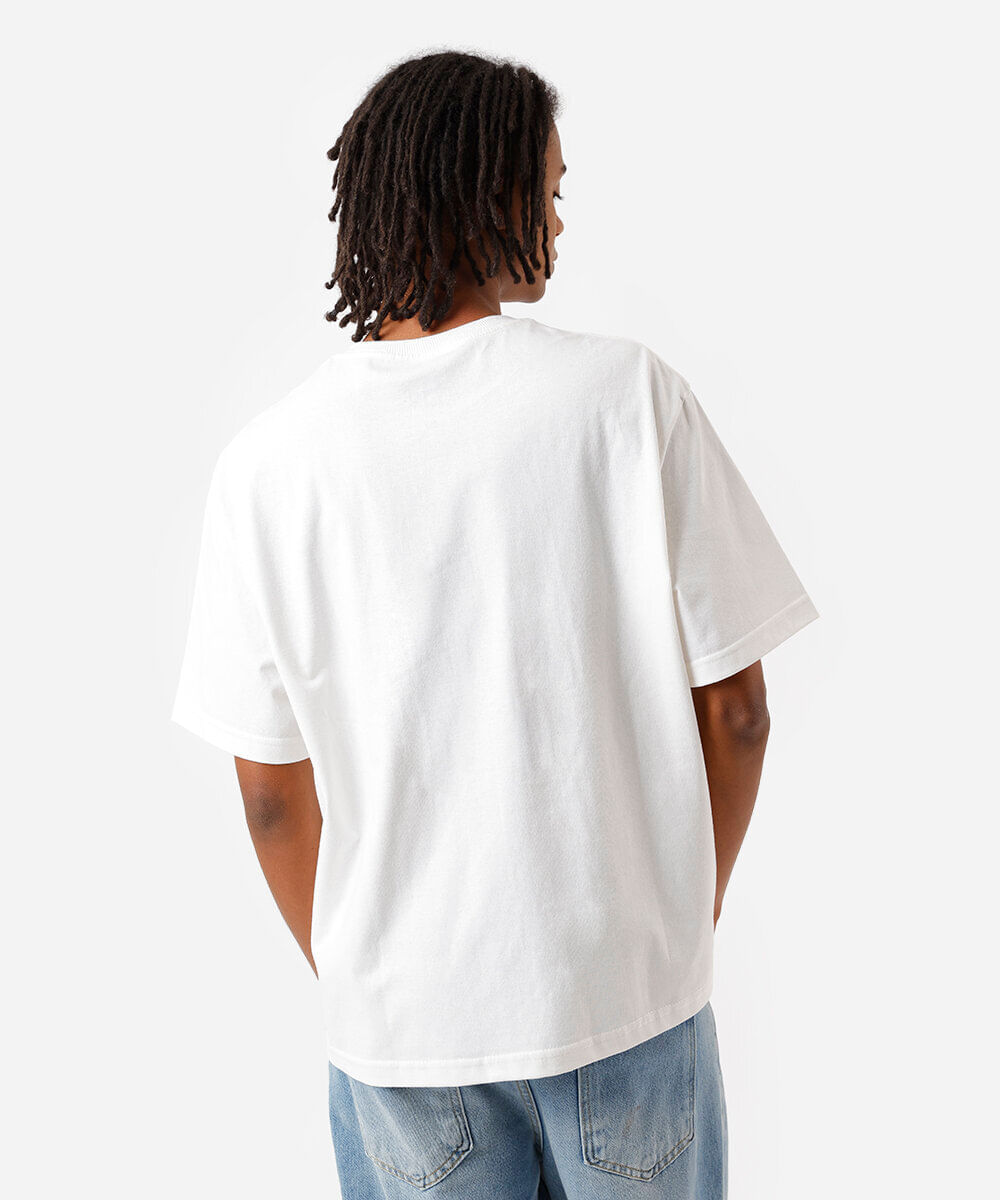 camiseta box fit masculina de algodão stranger things off white
