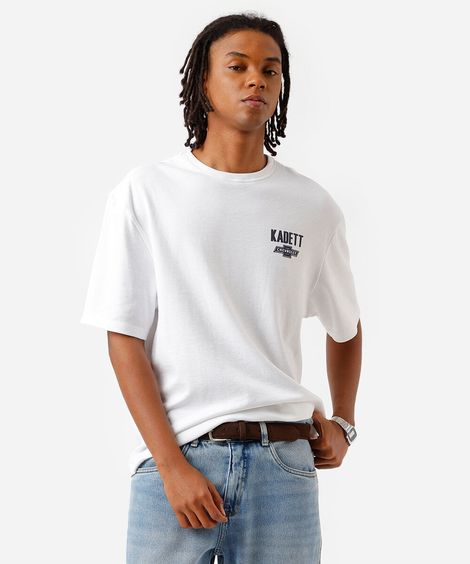 camiseta masculina com algodão kadett chevrolet off white
