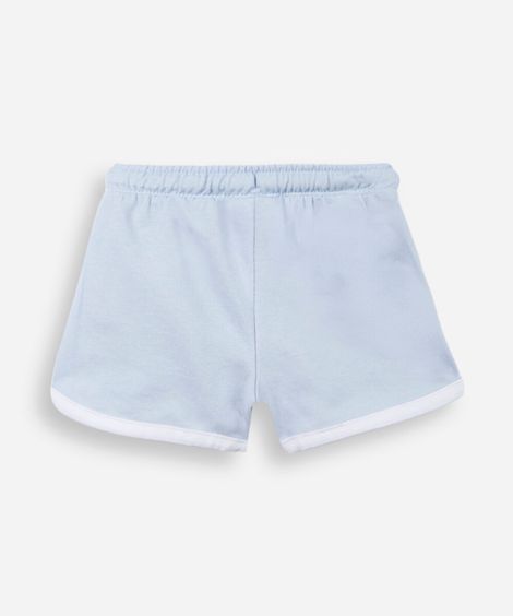 short curto infantil de algodão minnie azul