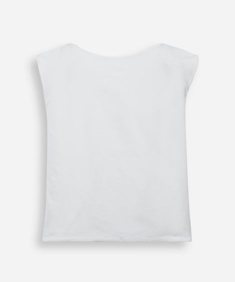 blusa juvenil de poliamida off white