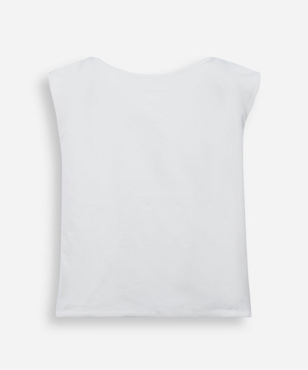 blusa juvenil de poliamida off white