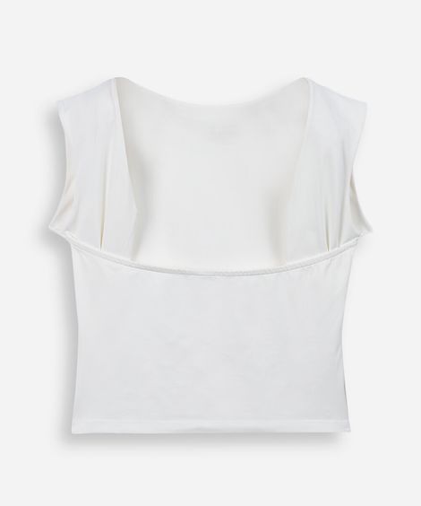 blusa juvenil de poliamida off white