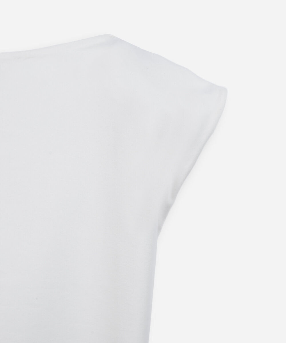 blusa juvenil de poliamida off white