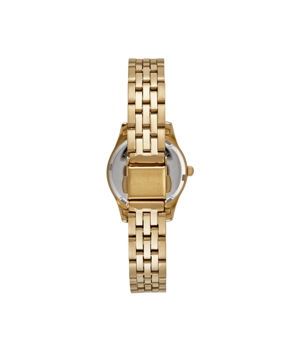 kit relógio feminino mondaine analógico 32606lpmkde1k1 dourado