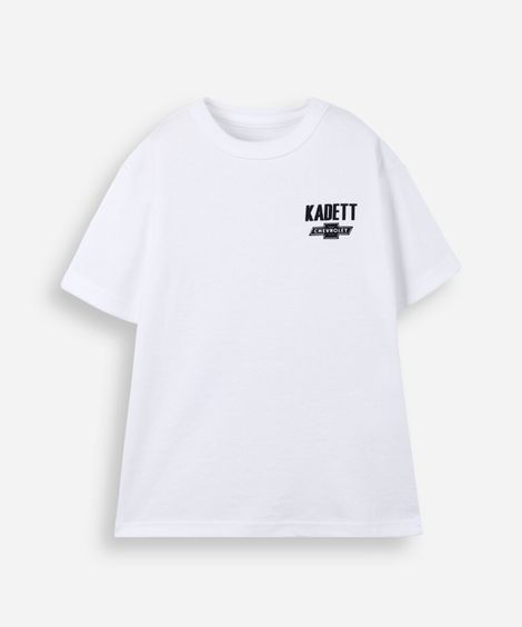 camiseta infantil kadett chevrolet off white