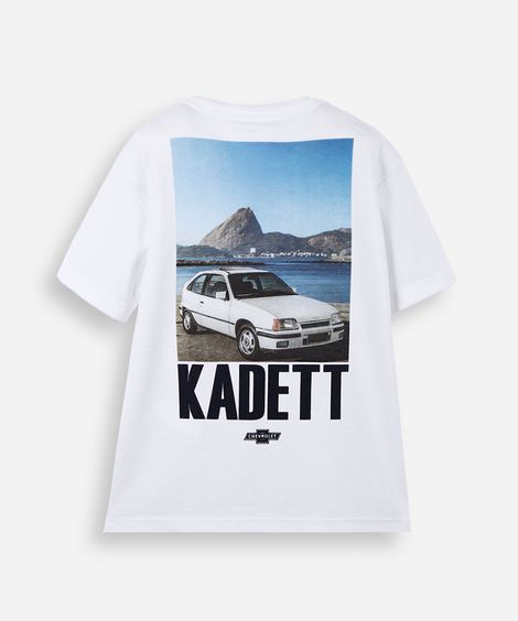 camiseta infantil kadett chevrolet off white