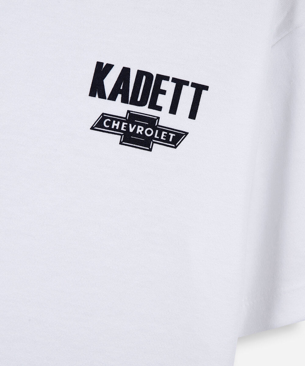 camiseta infantil kadett chevrolet off white