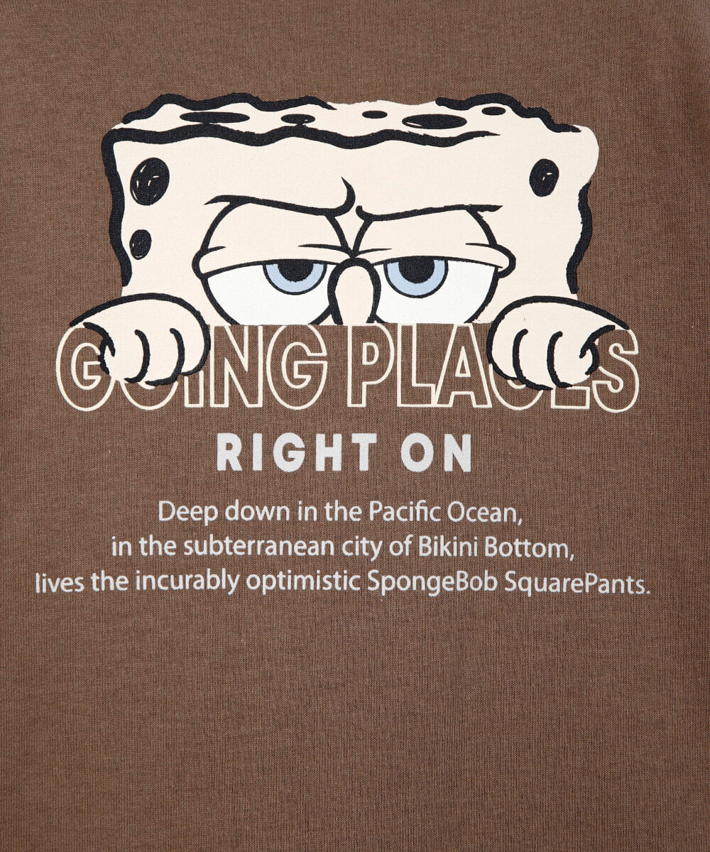camiseta infantil de algodão bob esponja marrom