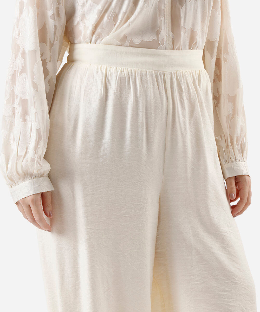 calça aladim feminina com viscose cós elástico plus size off white