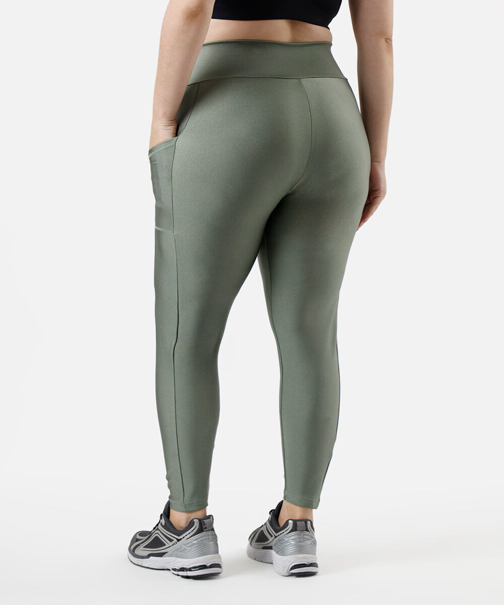 calça legging feminina esportiva plus size verde
