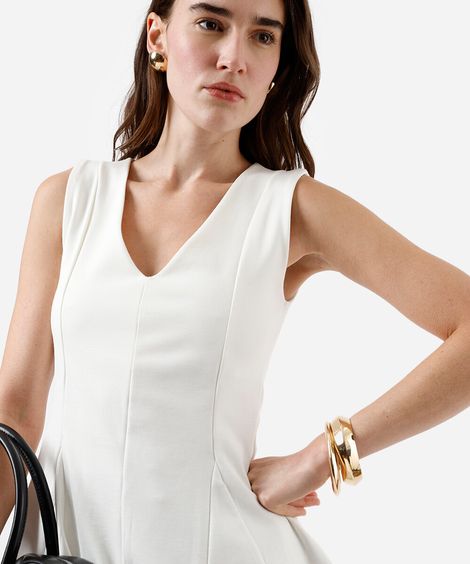 regata peplum feminina com viscose decote v off white