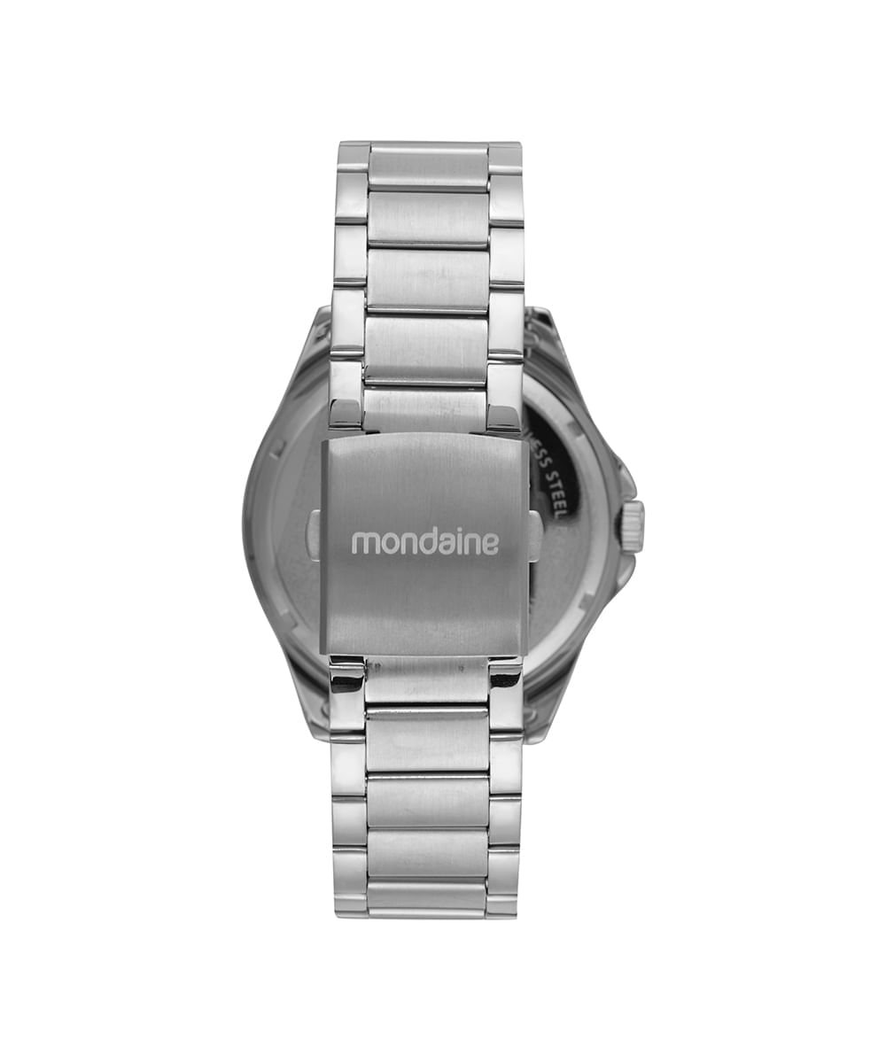 relógio mondaine 32650g0mvnw1kb analógico calendário prateado