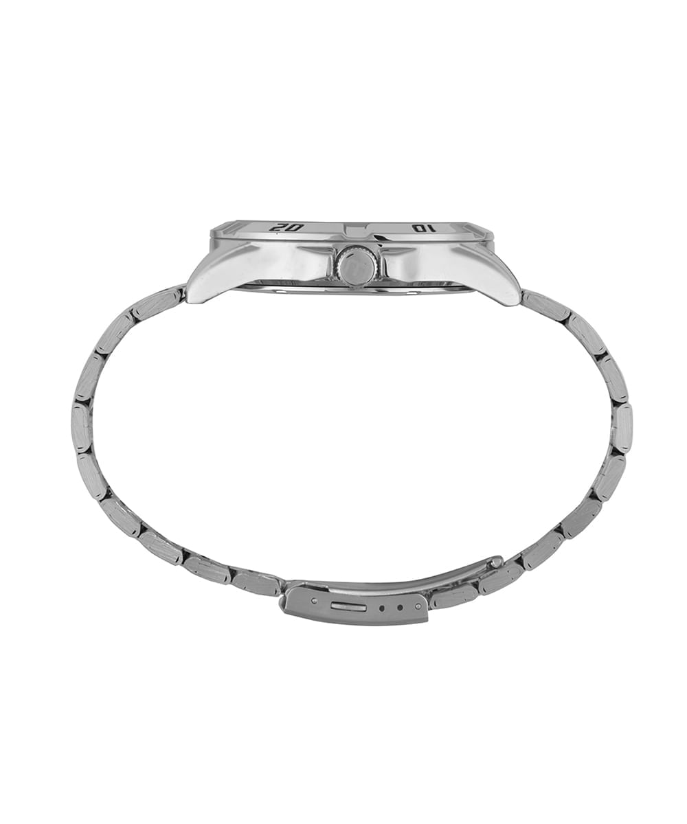 relógio mondaine 32650g0mvnw1kb analógico calendário prateado