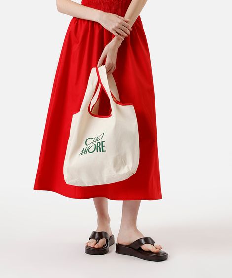 ecobag algodão ciao amore off white