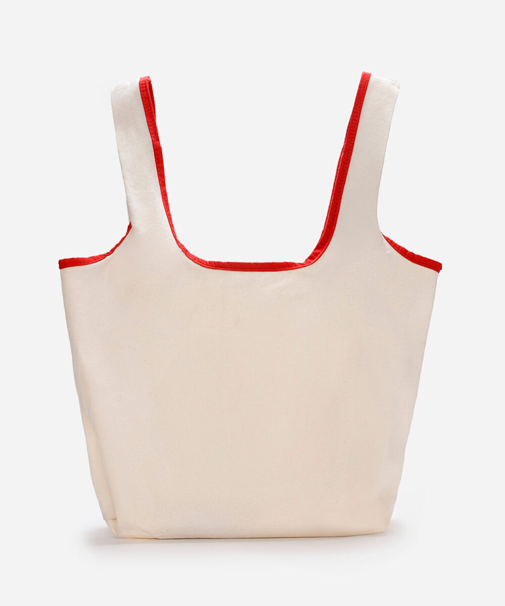 ecobag algodão ciao amore off white