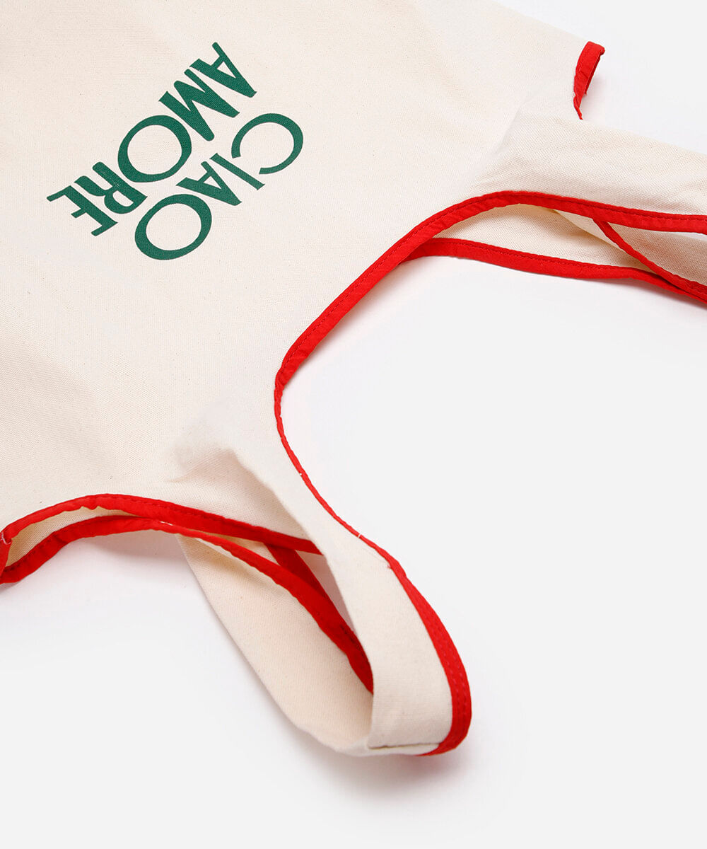 ecobag algodão ciao amore off white