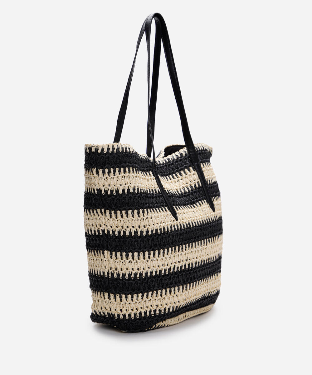 bolsa shopper texturizada listrada colorido