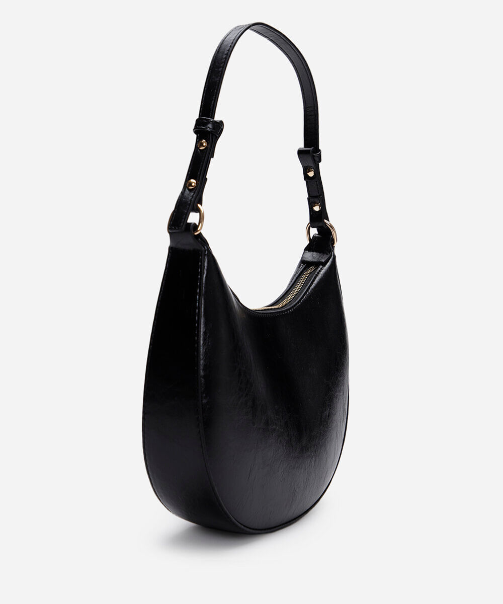 bolsa baguete alça fina preto