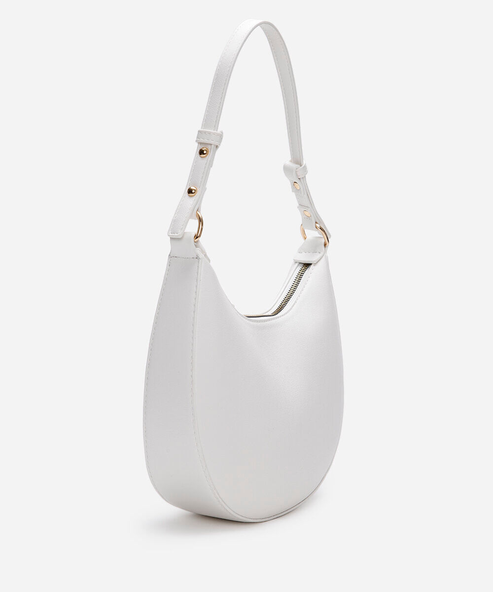 bolsa baguete alça fina branca