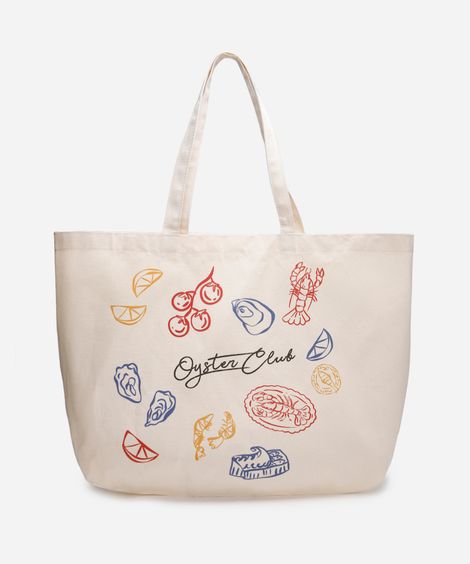 ecobag de algodão estampada amarela