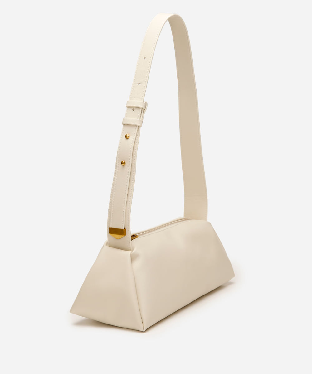 bolsa shoulder alongada soft off white