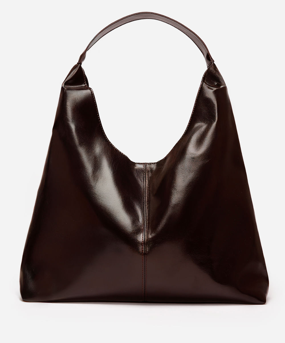 bolsa shopper com recorte marrom