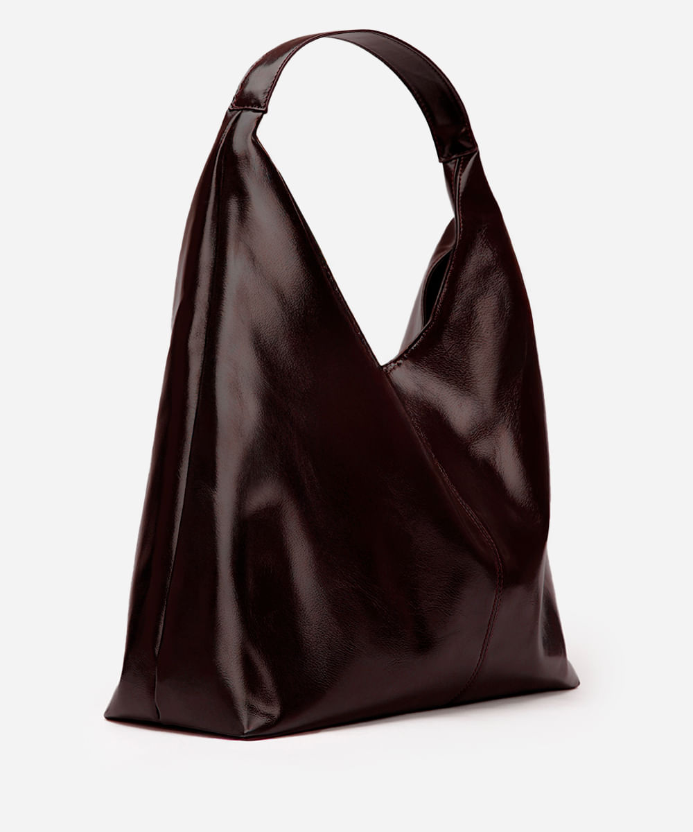 bolsa shopper com recorte marrom