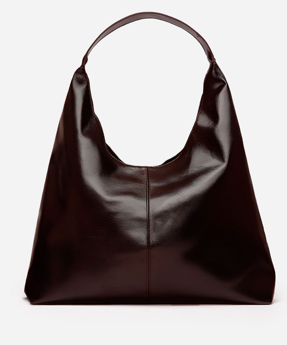 bolsa shopper com recorte marrom