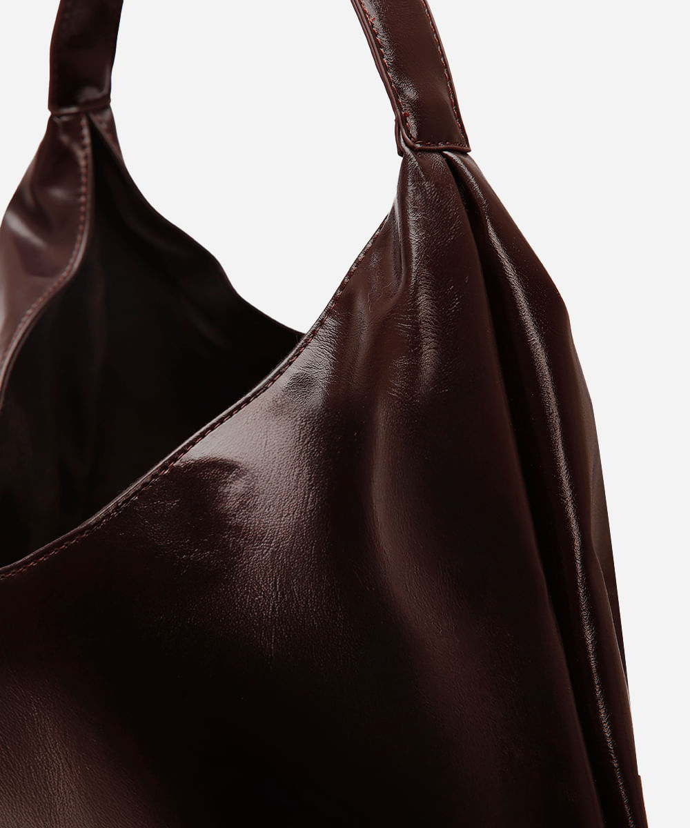 bolsa shopper com recorte marrom