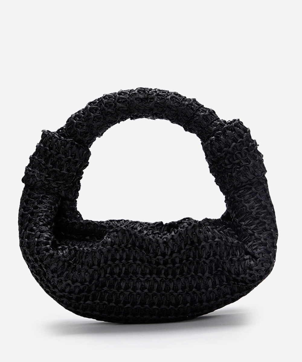 bolsa clutch texturizada  preta