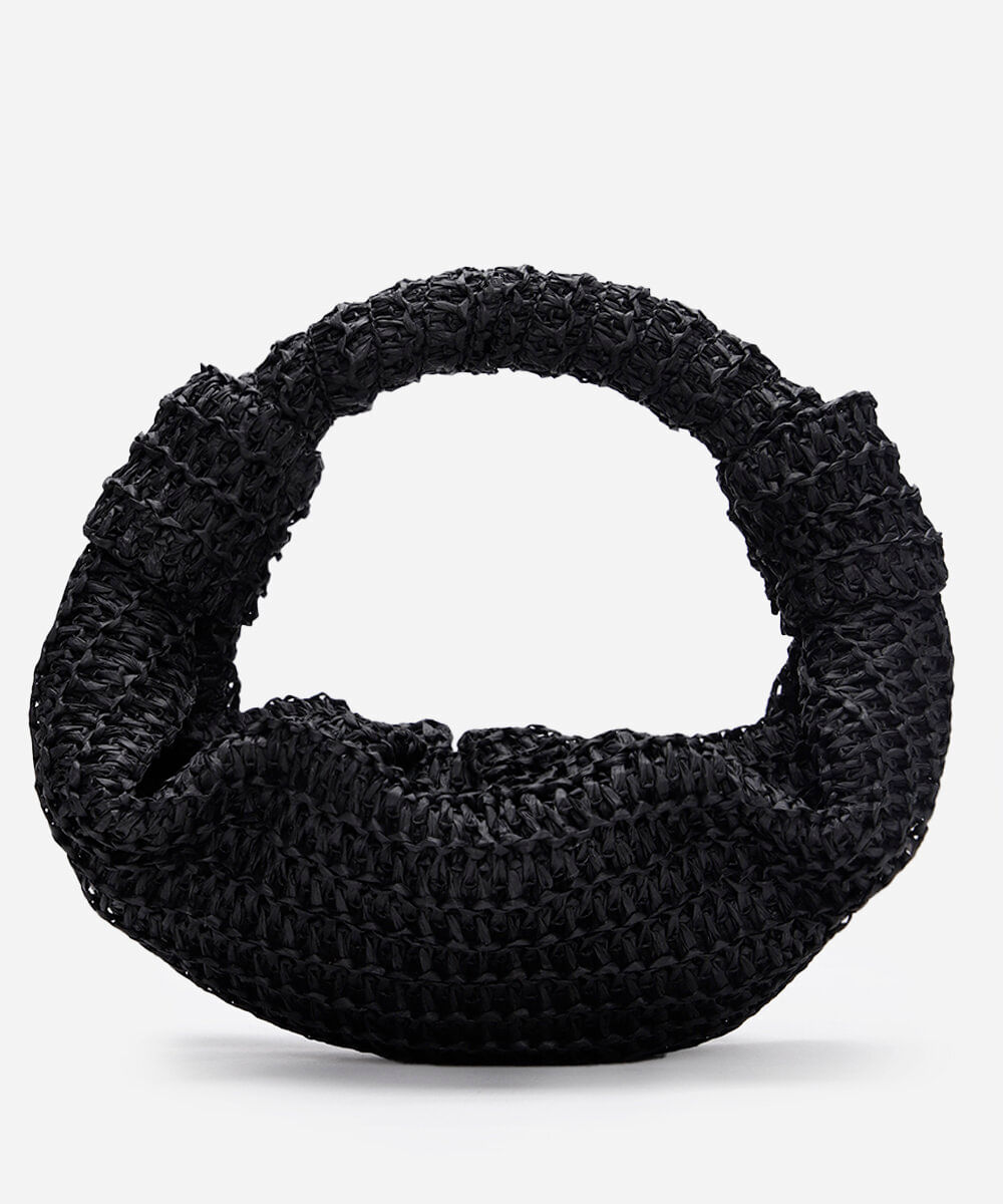 bolsa clutch texturizada  preta