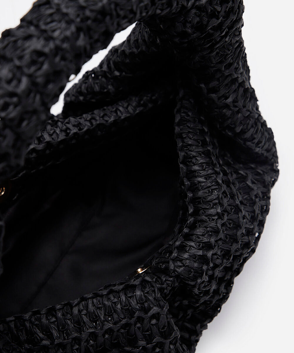 bolsa clutch texturizada  preta