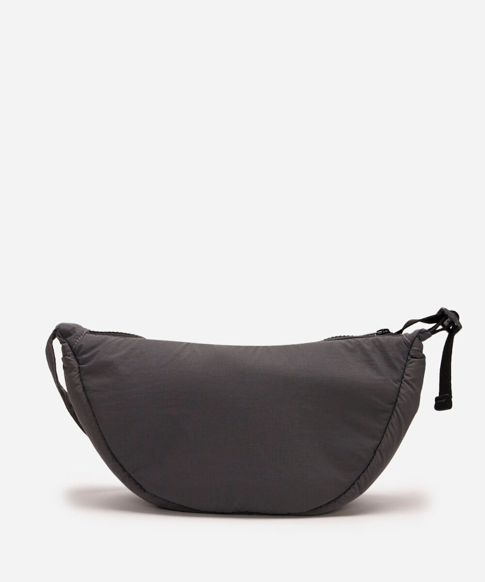 bolsa meia lua cinza
