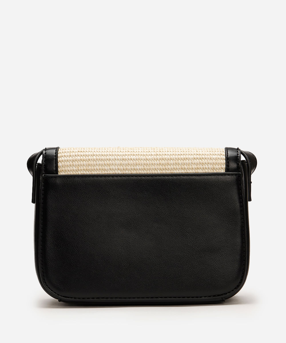 bolsa shoulder bag feminina texturizada preta
