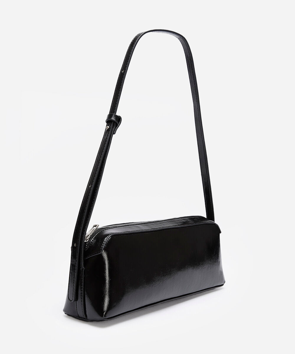 bolsa baguete estruturada babi louise preta