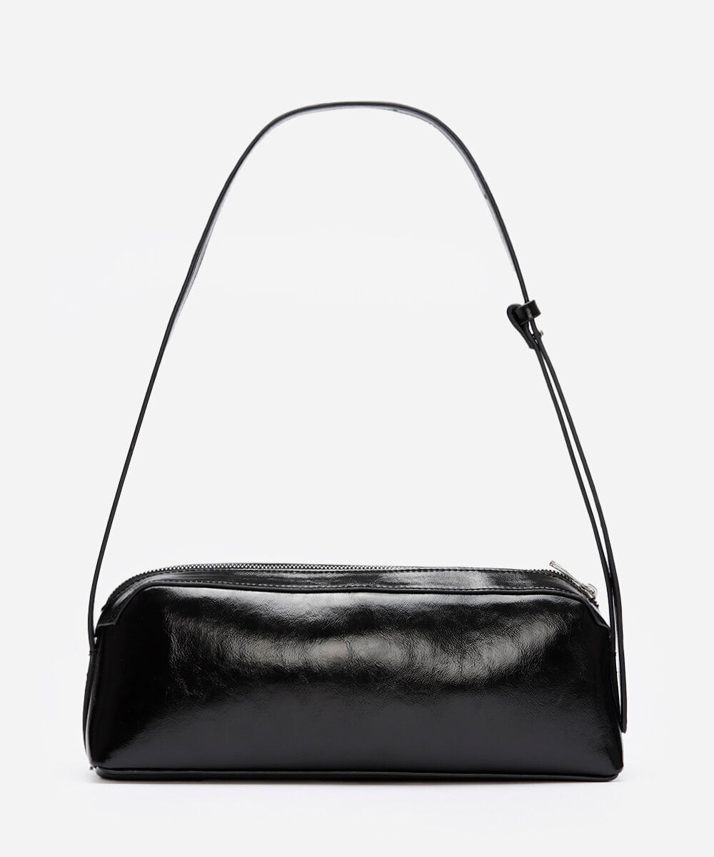 bolsa baguete estruturada babi louise preta