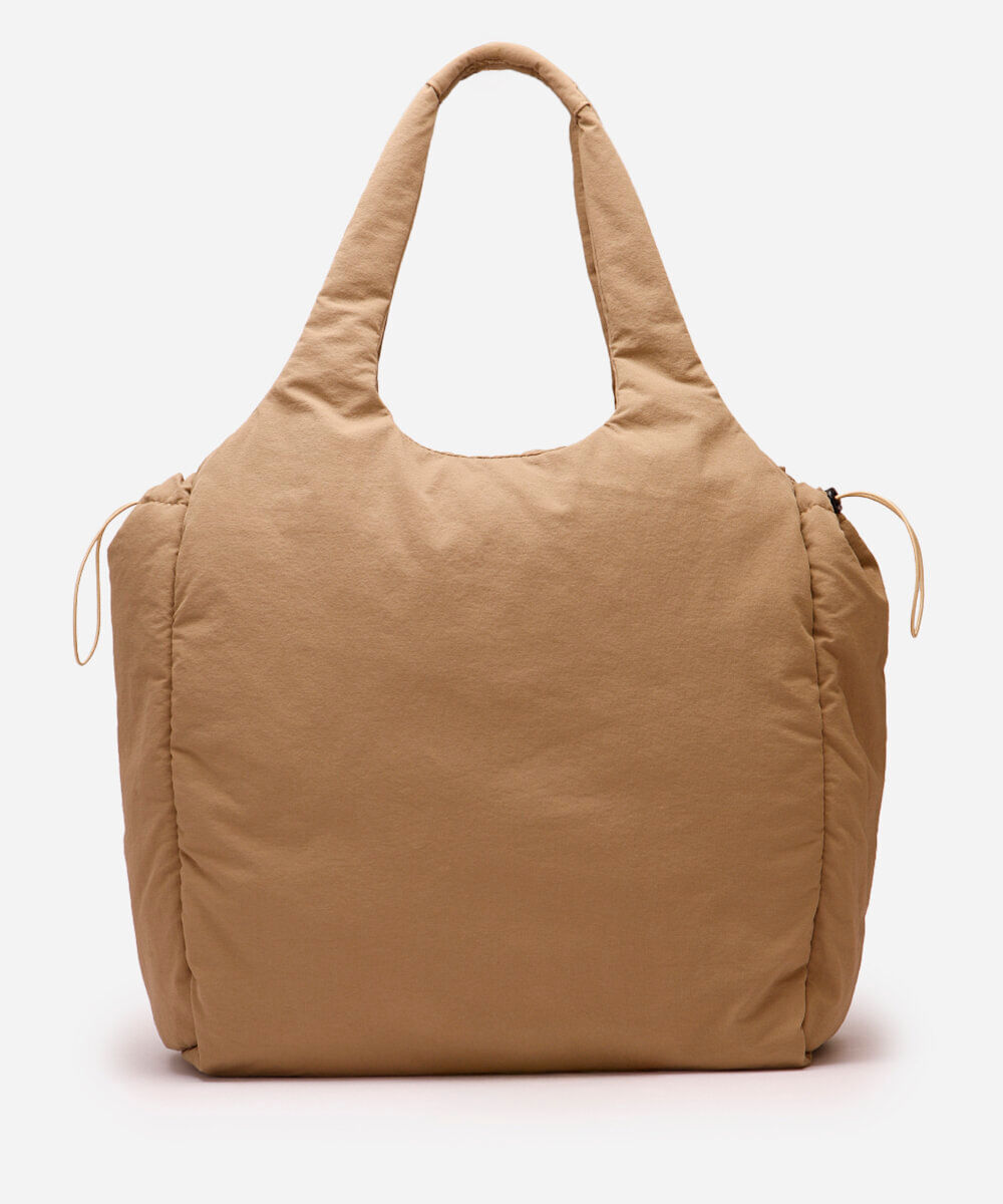 bolsa tote feminina texturizada bege